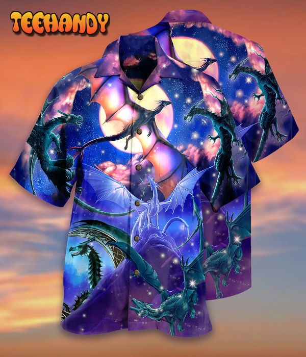 Dragon Fly To The Moon Hawaiian Shirt