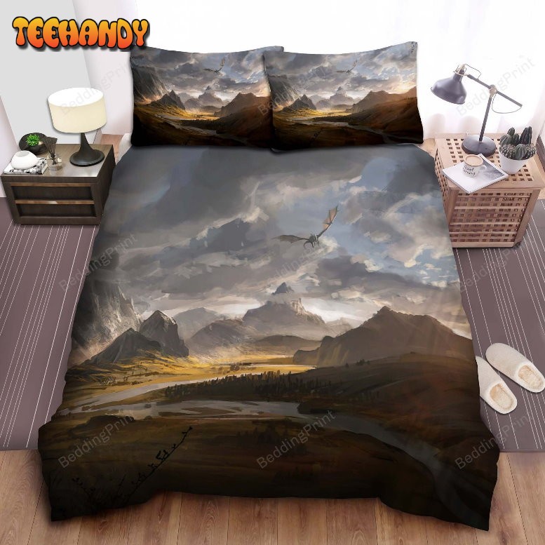 Dragon Flying Over The Valley Bedding Sets