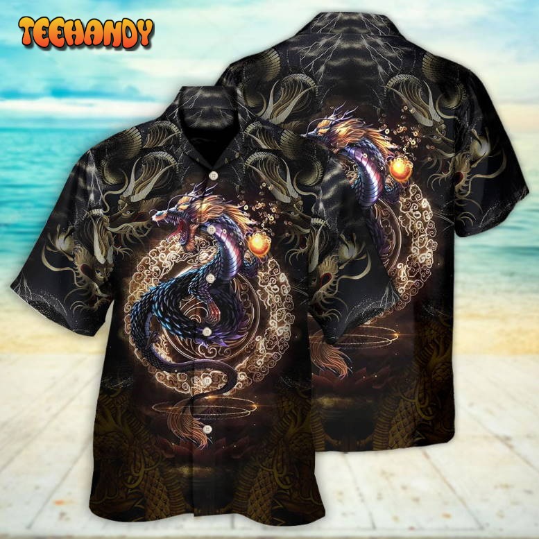 Dragon Golden Japanese Dragon Hawaiian Shirt