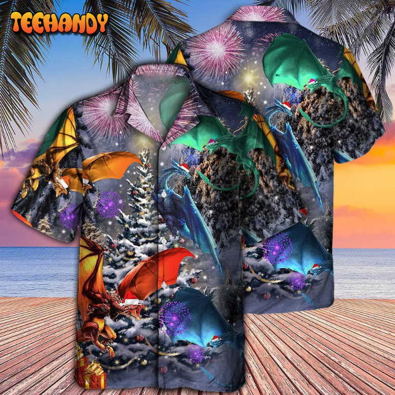 Dragon Merry Xmas Love Life Love Winter Hawaiian Shirt