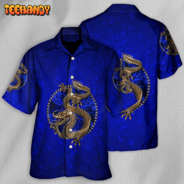 Dragon Navy Color Amazing Hawaiian Shirt