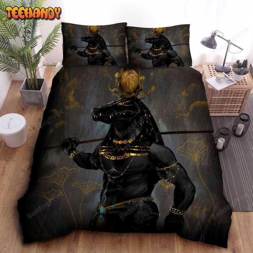 Drawing God Sobek Bed Sheets Spread Duvet Cover Bedding Sets