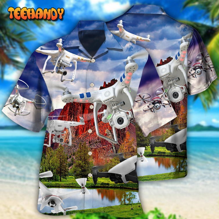 Drone Flying That What I Do In Peace Sky Hawaiian Shirt