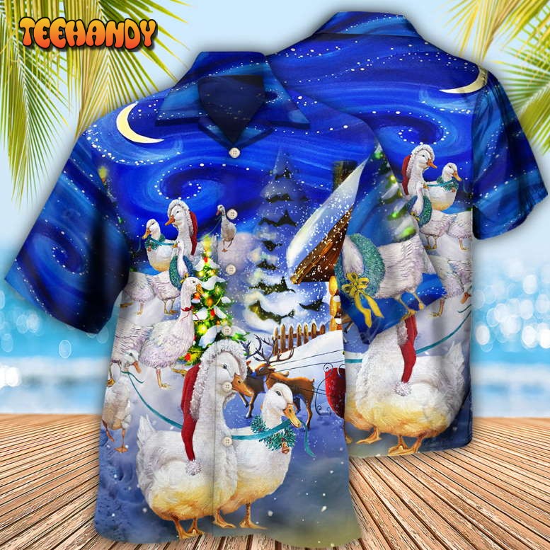 Duck Christmas Light All Night Hawaiian Shirt