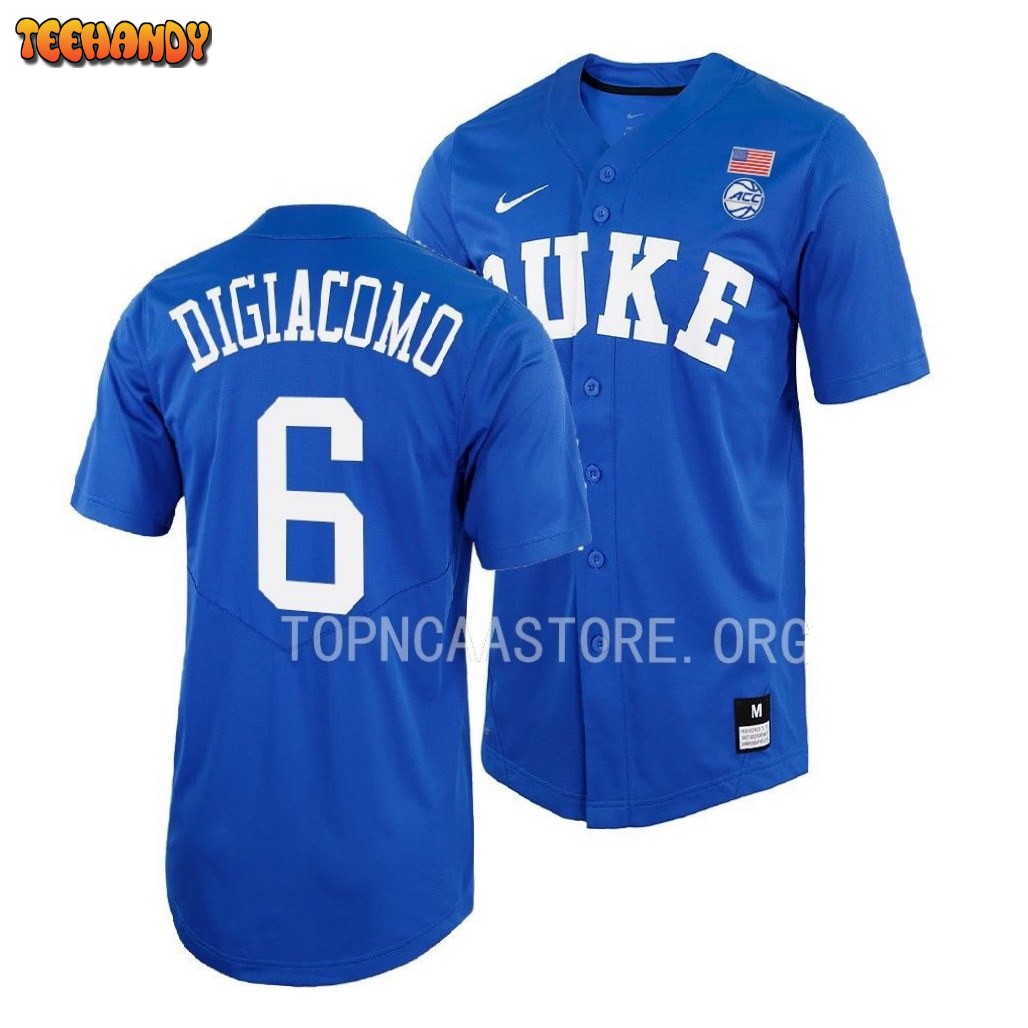 Duke Blue Devils Giovanni DiGiacomo College Baseball Royal Jersey