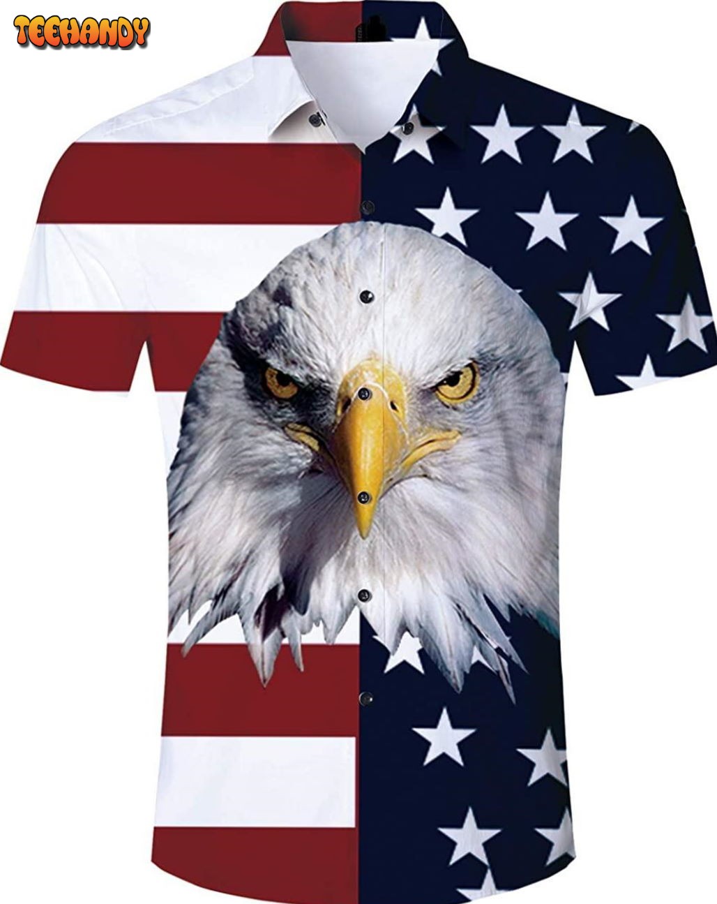 Eagle American Flag Hawaiian Shirt