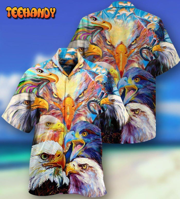 Eagle Colorful Eagles Hawaiian Shirt