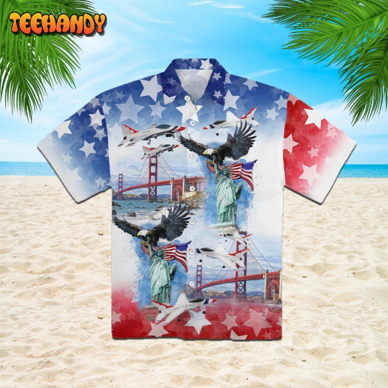 Eagle Thunderbirds USAF Air Independence Day Happy The 4th Of July Hawaiian Shirt