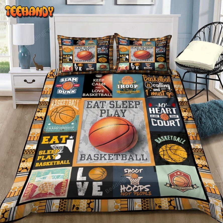 Eat Sleep Play Basketball Duvet Cover Bedding Sets