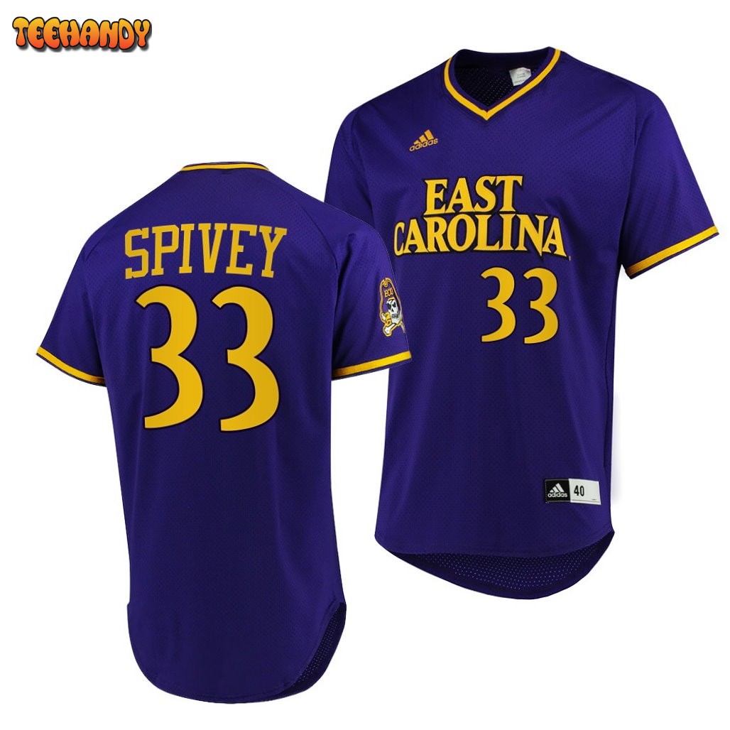 ECU Pirates Carter Spivey College Baseball Jersey Purple