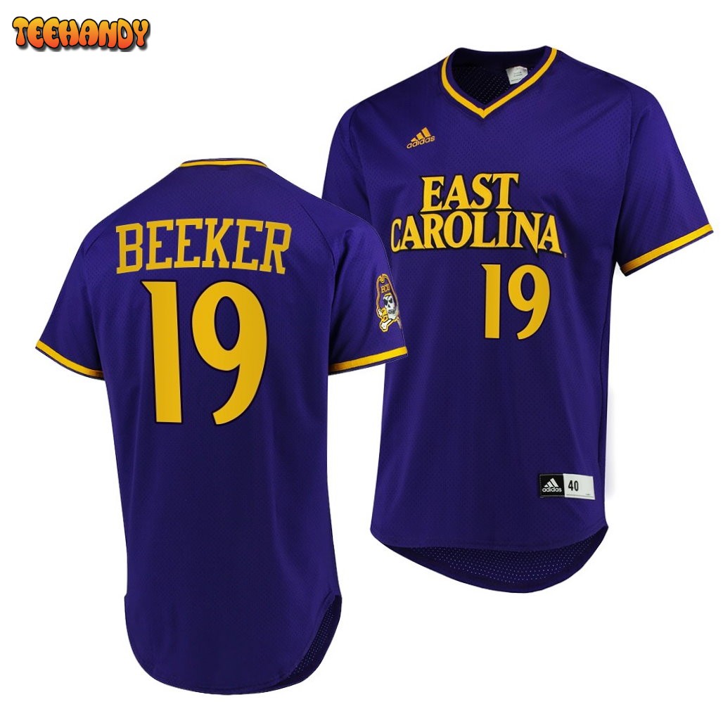 ECU Pirates Merritt Beeker College Baseball Jersey Purple