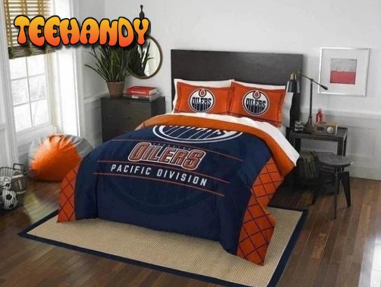 Edmonton Oilers Duvet Cover Bedding Sets