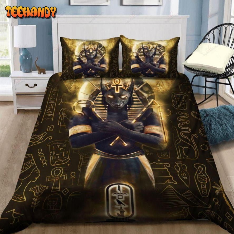 Egyptian Lord Of The Death Anubis God Duvet Cover Bedding Sets