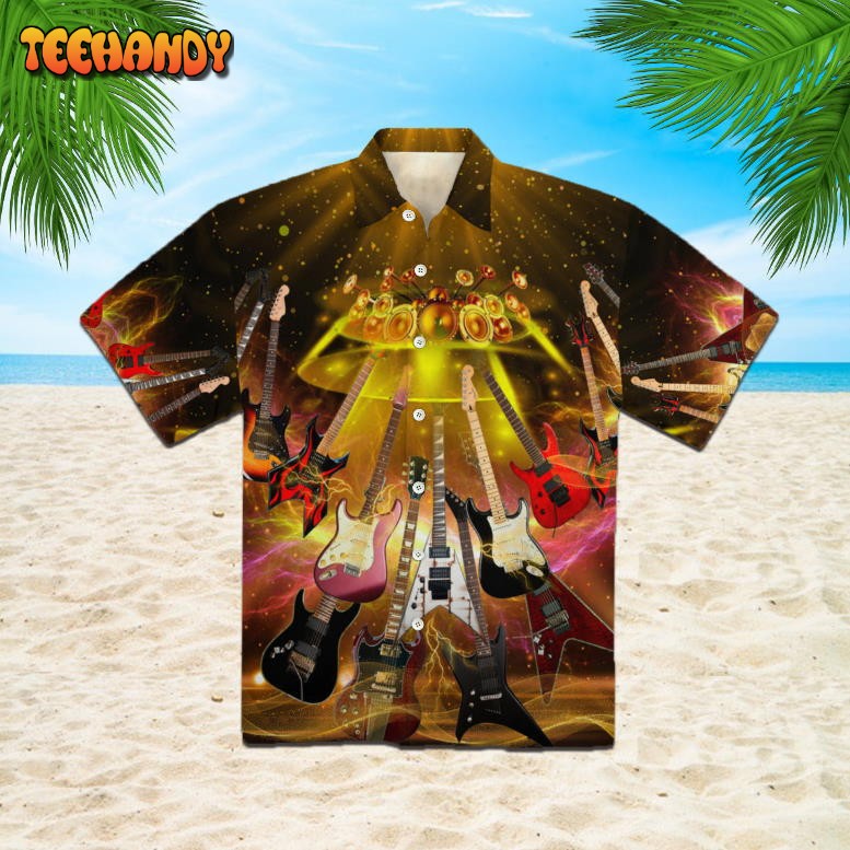 Electric Guitar Life With Music Hawaiian Shirt