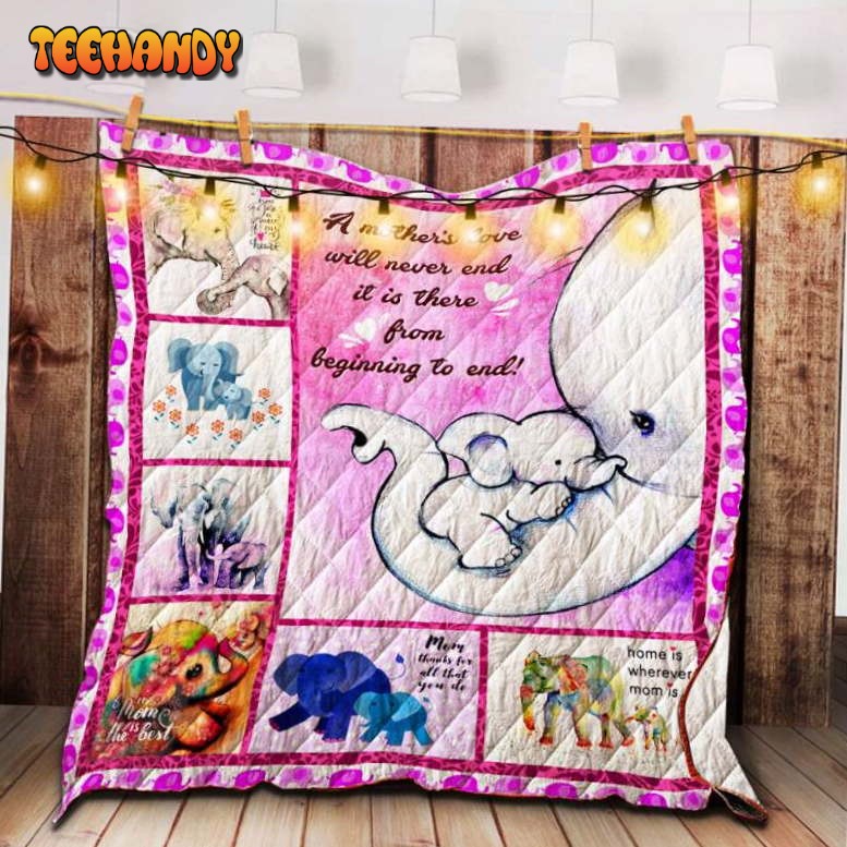 Elephant 3D Quilt Blanket