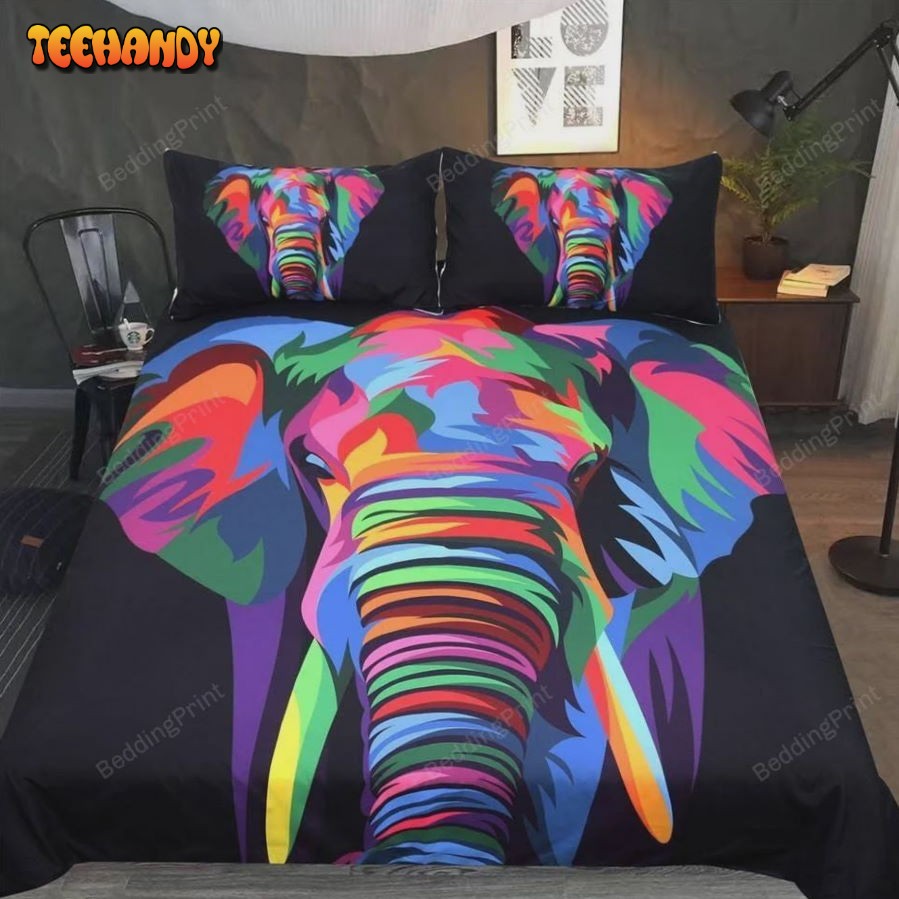 Elephant Bedding Set Spiritual Elephant Duvet Cover and Pillow Cases