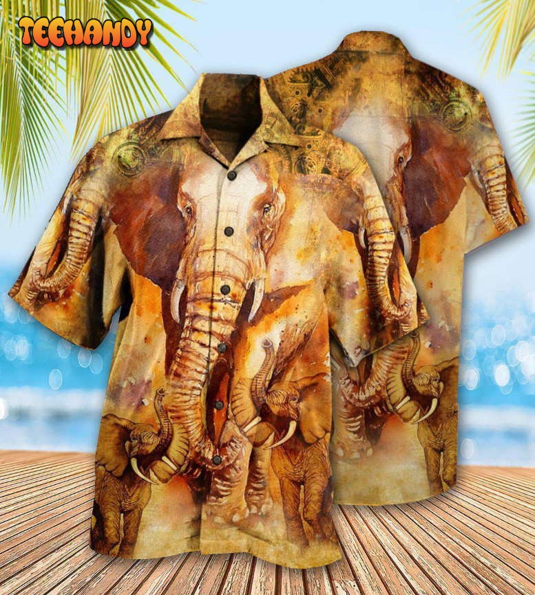 Elephant Born To Be The Biggest Hawaiian Shirt