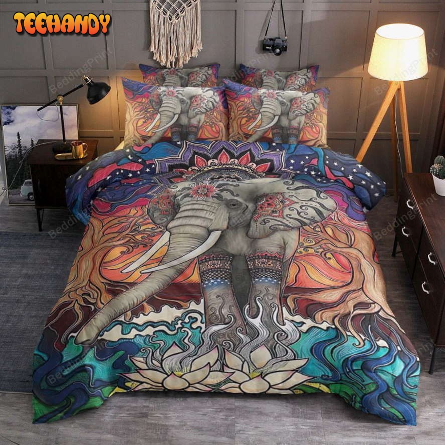 Elephant Flower Pattern Bedding Sets Perfect Elephant Lover Birthday Christmas