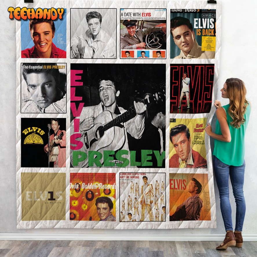 Elvis Presley Albums Quilt Blanket