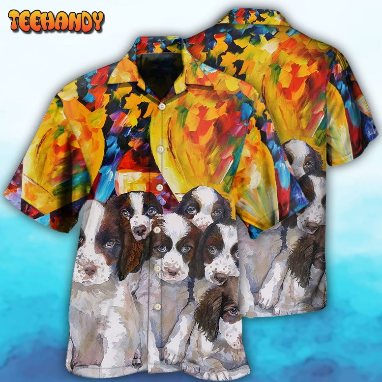 English Springer Spaniel Dog Art Dog Lovely Hawaiian Shirt