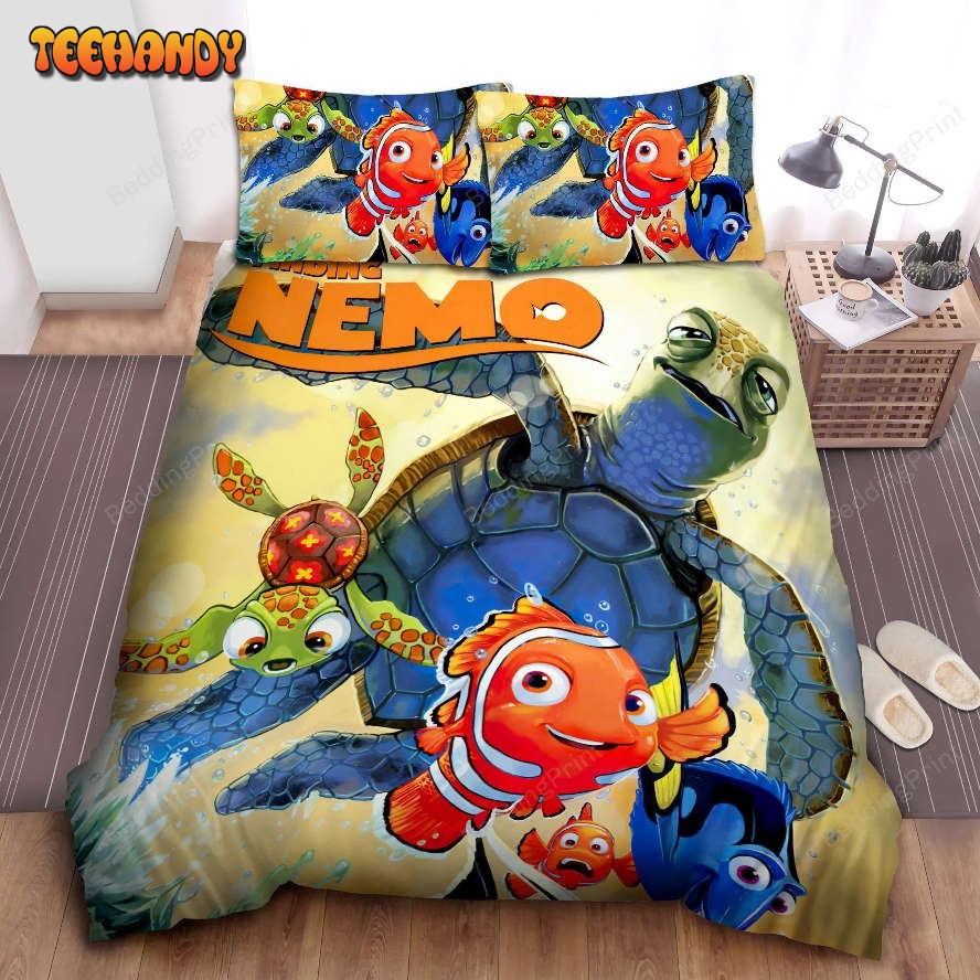 Finding Nemo Characters In Comic Art Bed Sheets Duvet Cover Bedding Sets