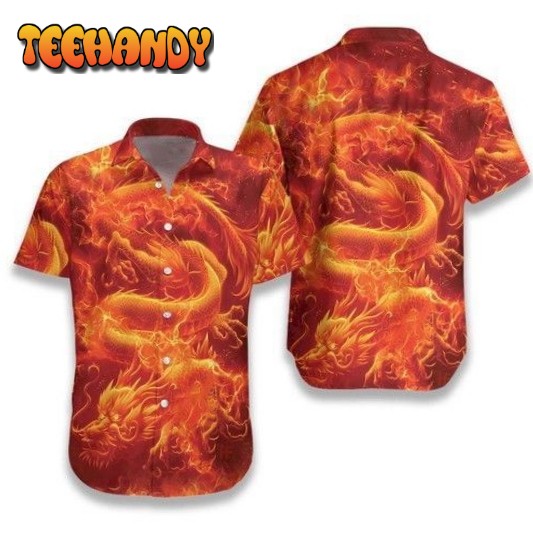 Fire Asian Dragon Hawaiian Shirt