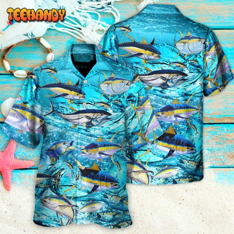 Fishing Tuna Fish In The Blue Sea Hawaiian Shirt