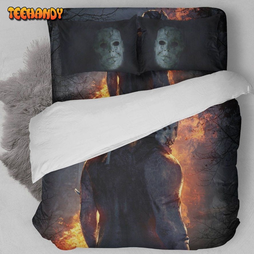 Flame Michael Myers Halloween 3D Printed Bedding Set