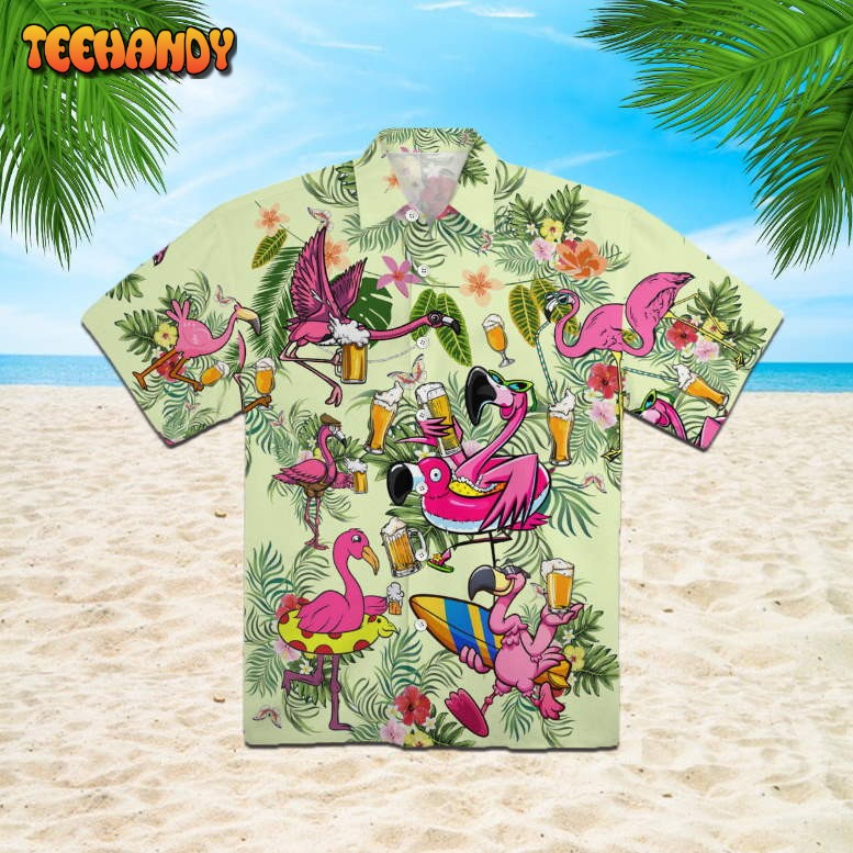 Flamigo Love Beer Tropical Hawaiian Shirt