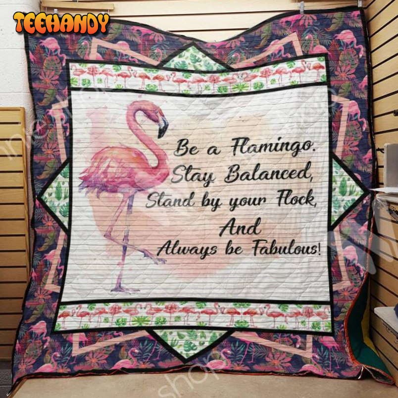 Flamingo 3D Customized Quilt Blanket