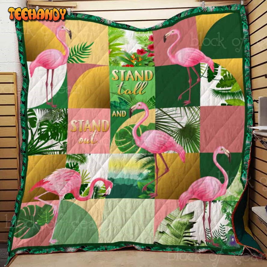 Flamingo 3D Quilt Blanket