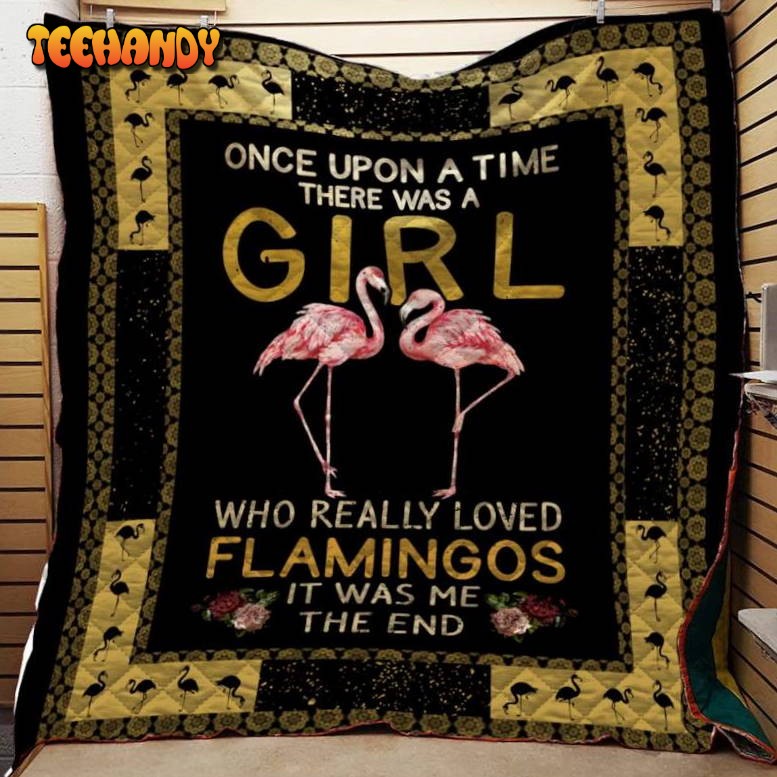 Flamingo Girl 3D Customized Quilt Blanket