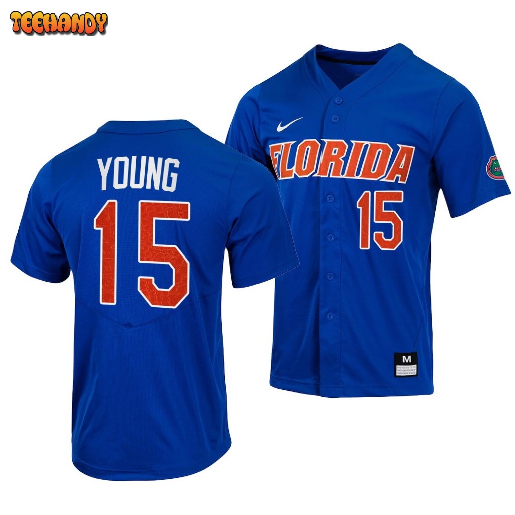 Florida Gators Danny Young College Baseball Jersey Royal