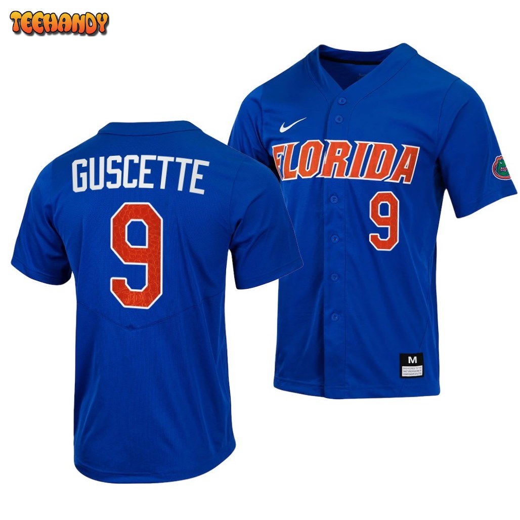 Florida Gators Mac Guscette College Baseball Jersey Royal