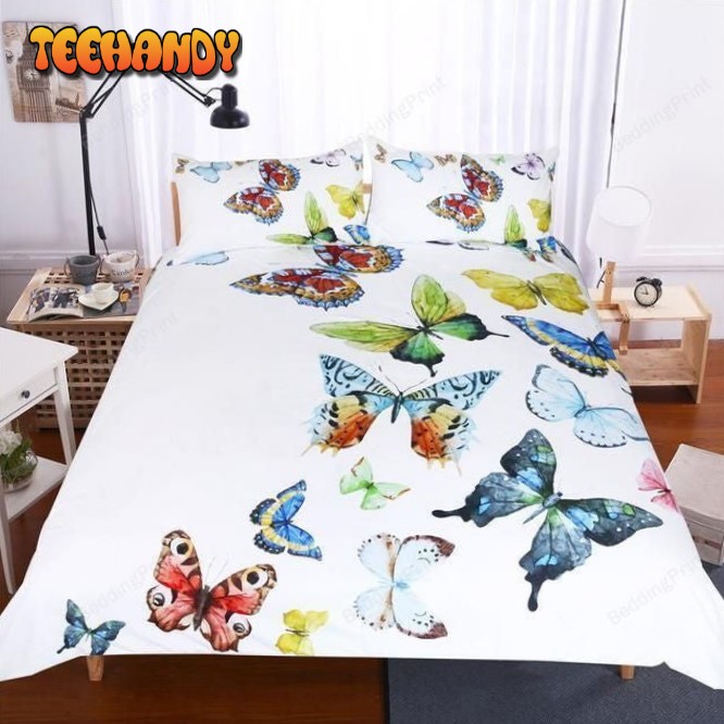 Flying Butterflies Themed Bed Sheets Duvet Cover Bedding Sets