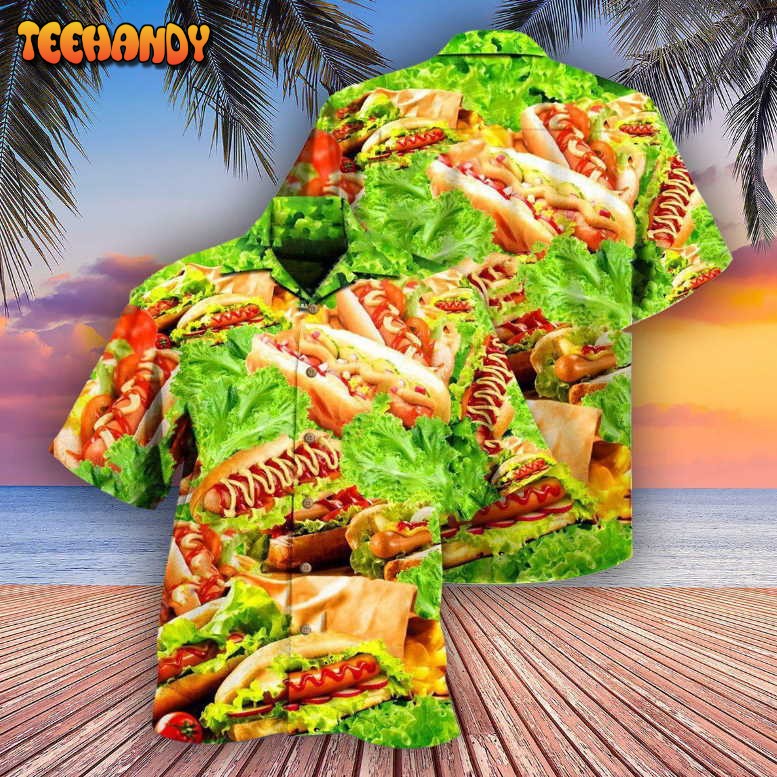 Food It’s Not A Party Until The Hot Dog Come Out Salad Hawaiian Shirt