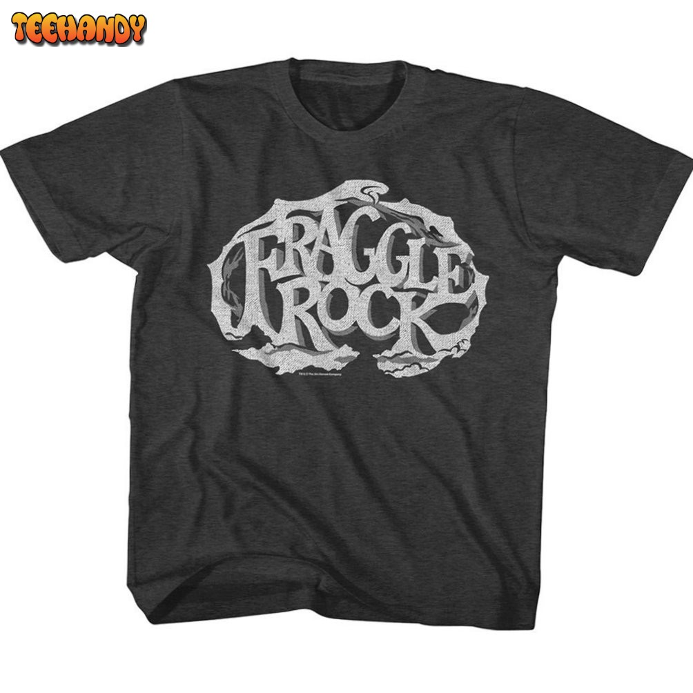 Fraggle Rock Logo Heather Black Youth Shirts