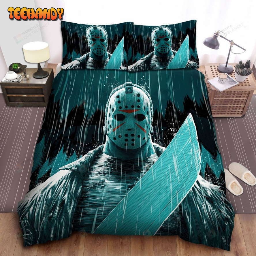 Friday The 13th Jason And His Machete Bed Sheets Duvet Cover Bedding Sets