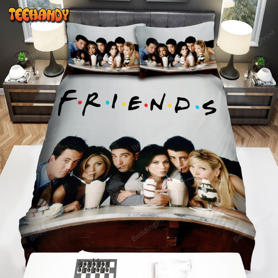 Friends Cast Drinking Milkshakes Photograph Duvet Cover Bedding Sets