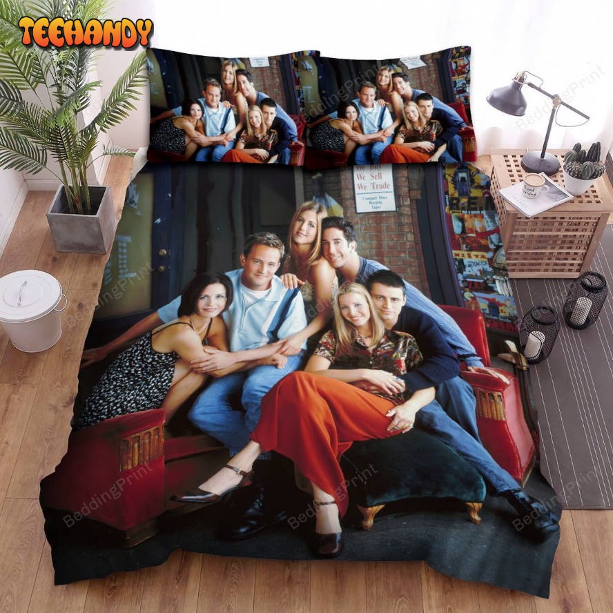 Friends Cast Group Photograph On New York Street Duvet Cover Bedding Sets