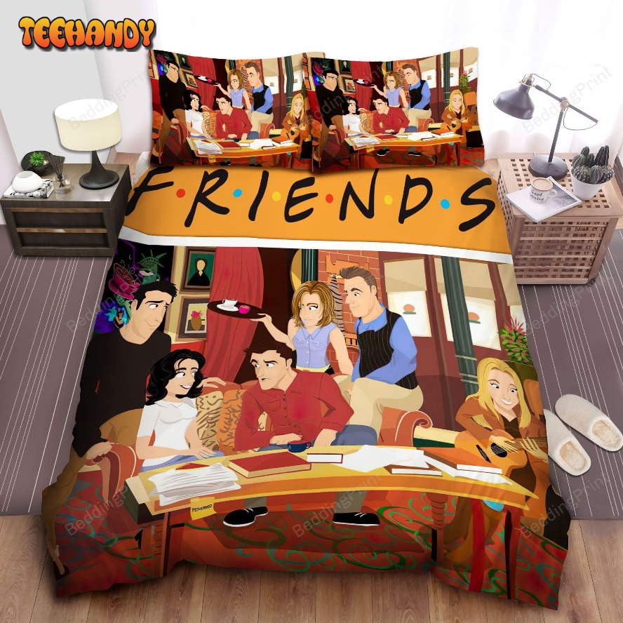 Friends Characters Inside Central Perk Coffeehouse Artwork Bedding Sets