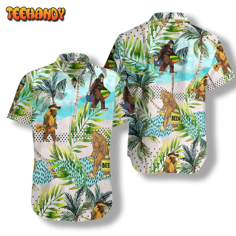 Funny Bigfoot Summer Cool Design Aloha Hawaiian Shirt