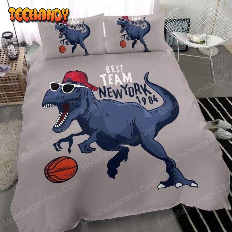 Funny Dinosaurs Basketball Sport Bedding Set