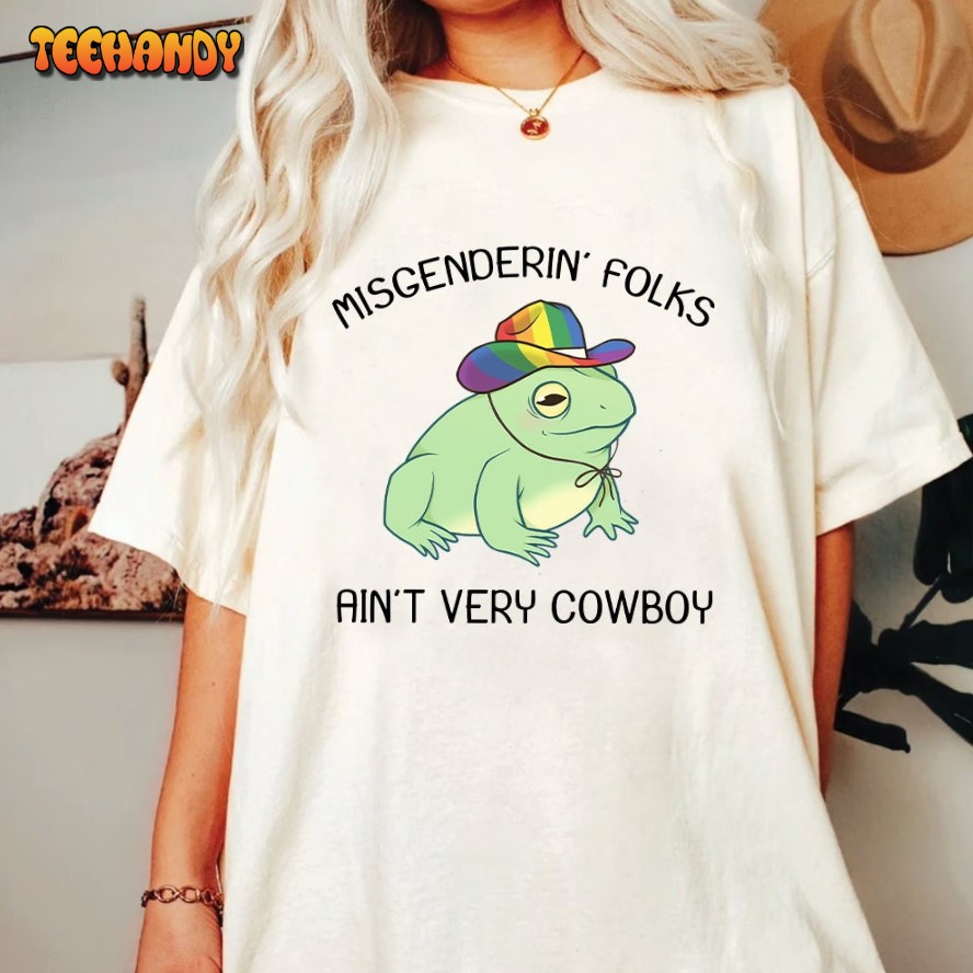 Funny Gay Frog And Toad Say Retro Cowboy Unisex T Shirt