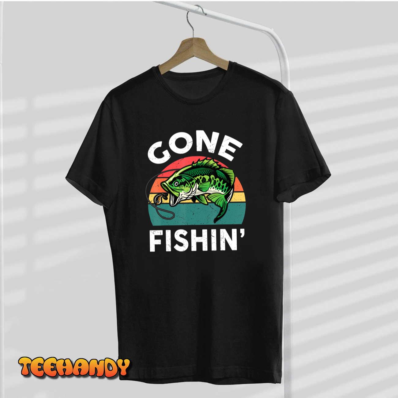Funny Gone Fishing-Shirt Bass Fish Kid Boy Men Women Toddler T-Shirt