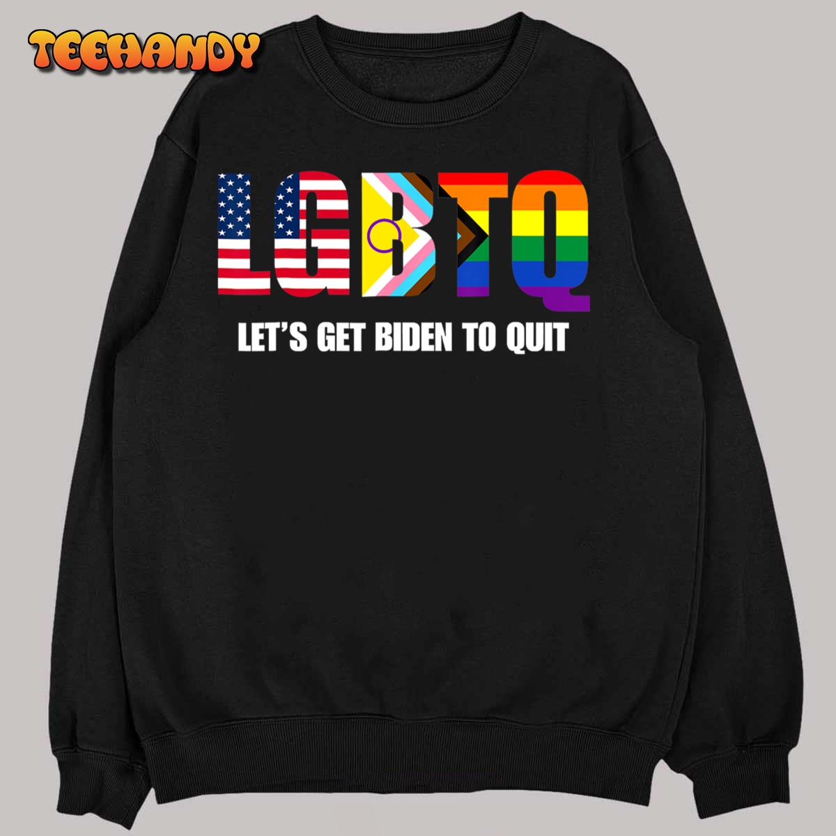 Funny LGBTQ Anti Biden – Let’s Get Biden To Quite T-Shirt