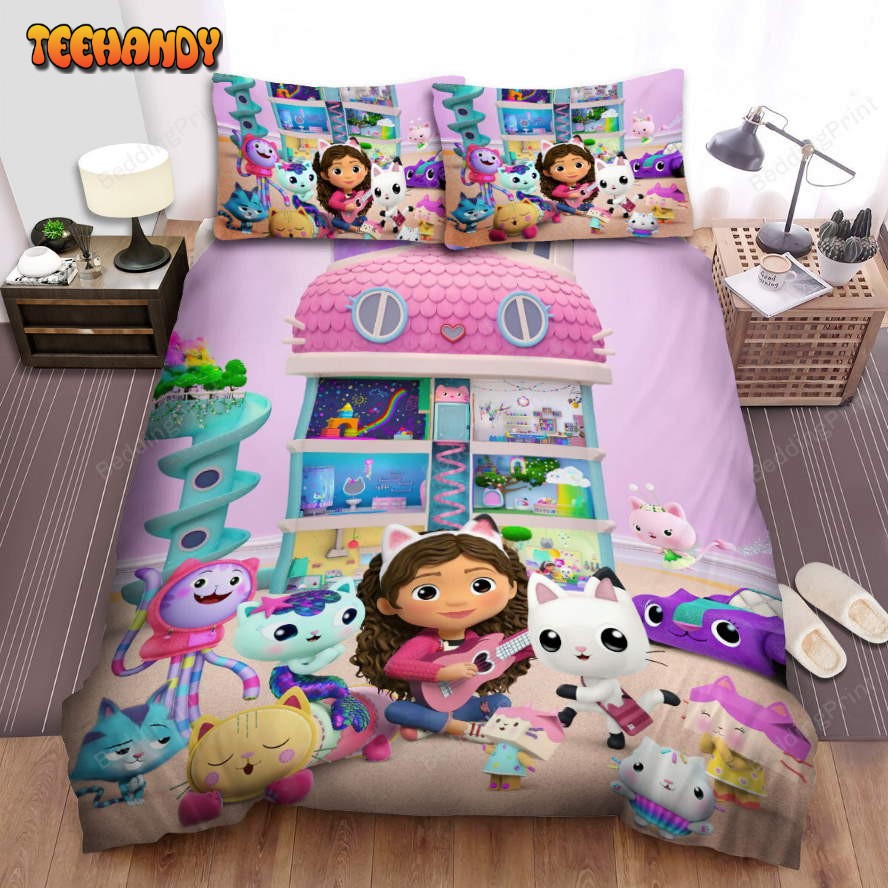 Gabbys Dollhouse Poster Bed Sheets Spread Duvet Cover Bedding Sets