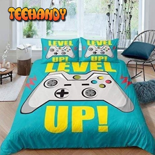 Gamer Level Up Bed Sheets Duvet Cover Bedding Sets