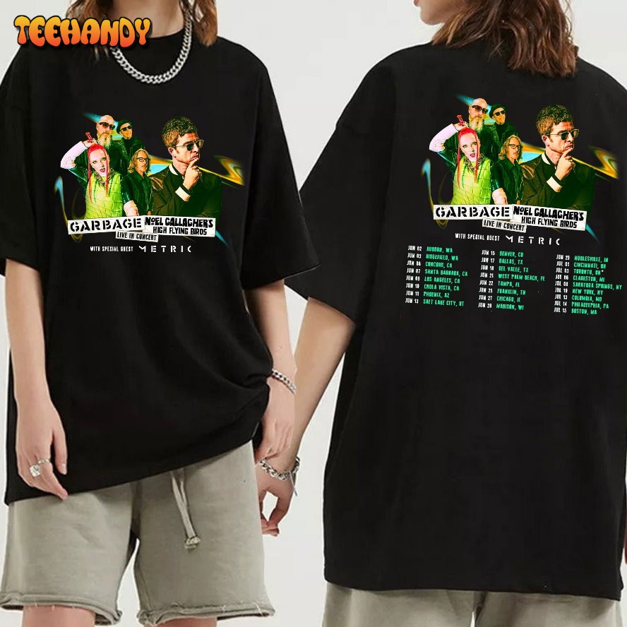 Garbage & Noel Gallagher 2023 Summer Tour Shirt