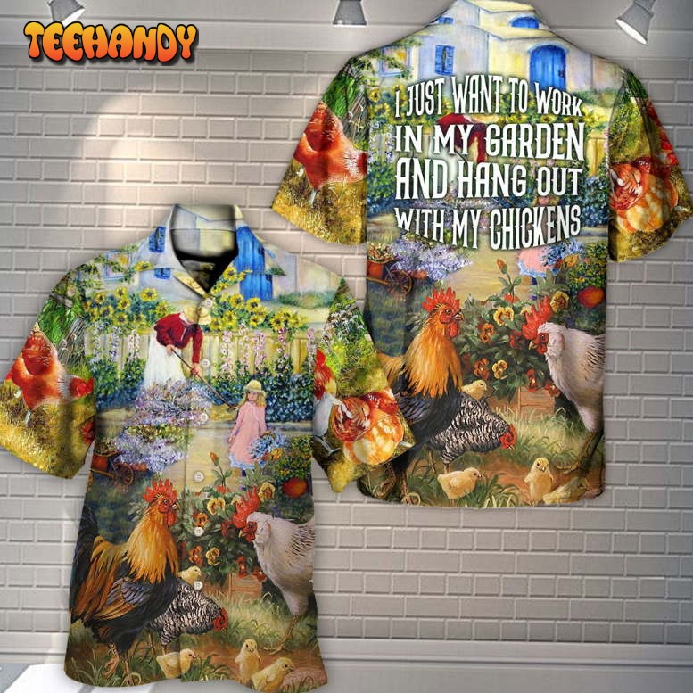 Gardening I Just Want To Work In My Garden Retro Vibe Hawaiian Shirt